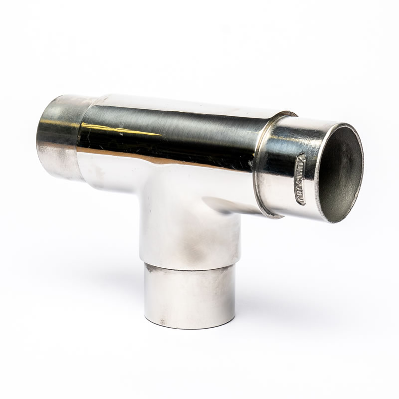 3 Way Corner Connector Mirror Finished 42.4mm o/d (316)